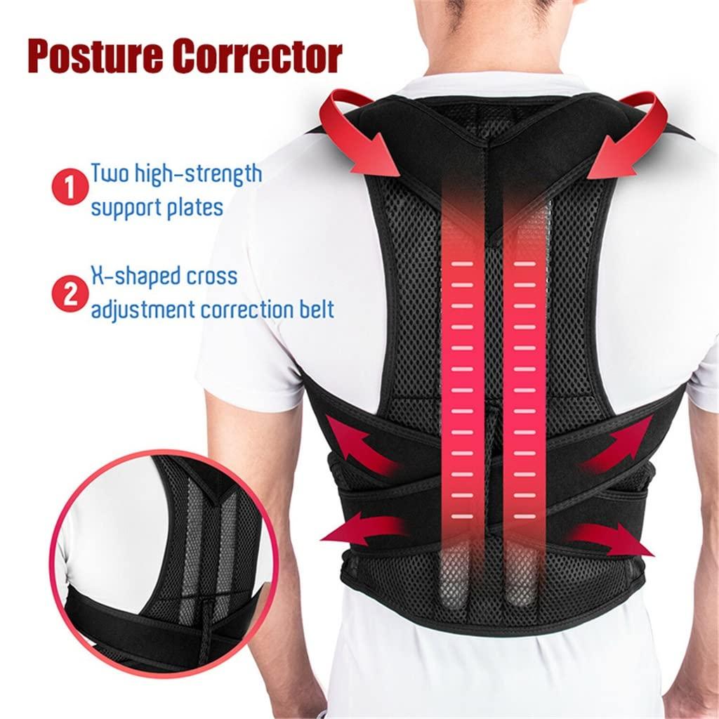 ENPAP ENPAP Adjustable Posture Corrector Back Support Shoulder Back Brace Posture Correction Spine Postural Fixer Tape (Color : D, Size : L Code)