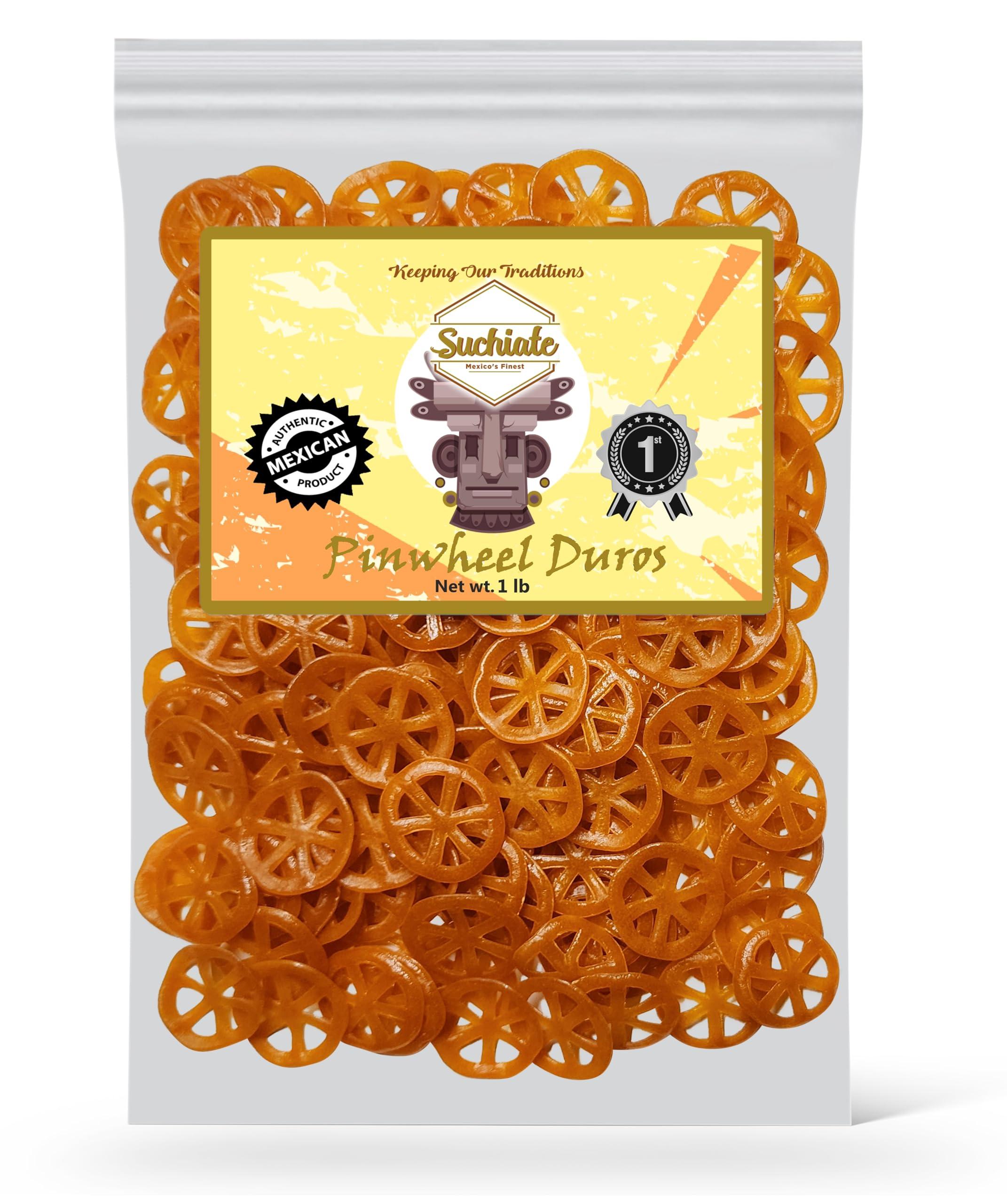 SUCHIATE MEXICO\'S FINEST Mexican Duritos Wheat Snacks Fried Snacks - Chicharrones de Harina (1 Pound Pinwheels/Ruedas (Pack of 1))