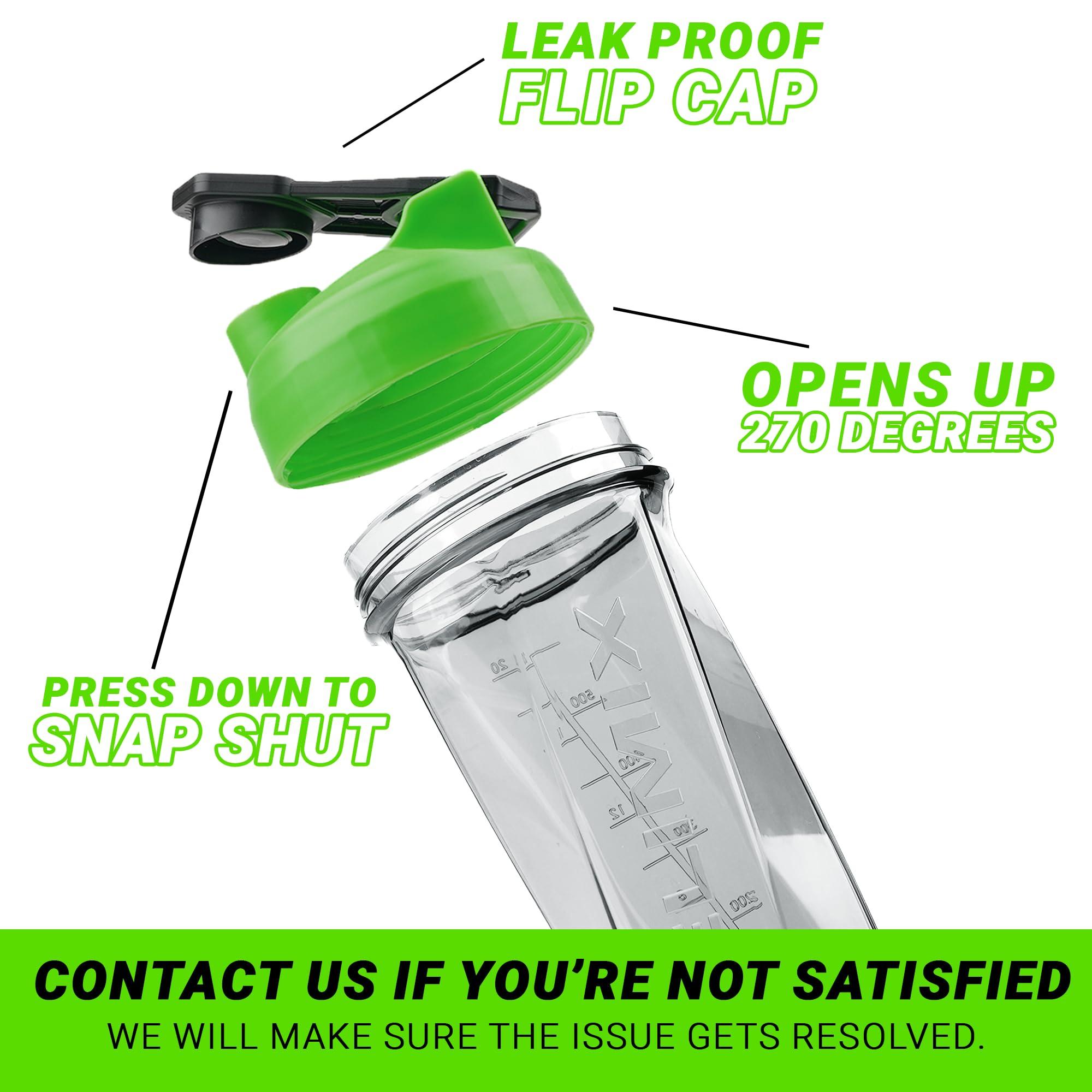 HELIMIX HELIMIX 2.0 Vortex Blender Shaker Bottle Holds upto 28oz | No Blending Ball or Whisk | USA Made | Portable Pre Workout Whey Protein Drink Shaker Cup | Mixes Cocktails Smoothies Shakes | Top Rack Safe