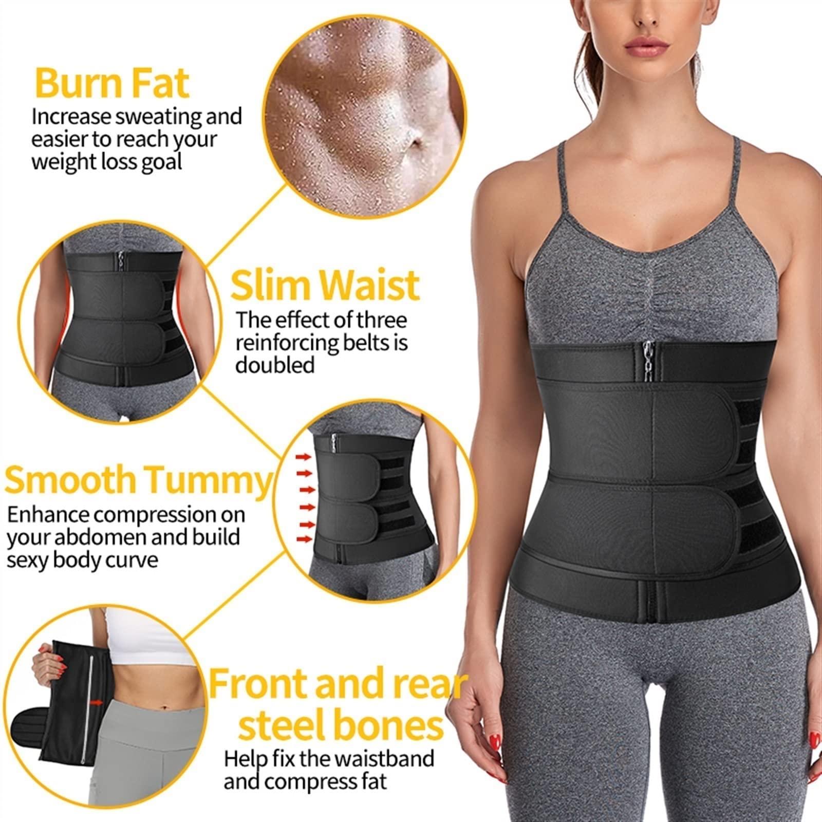 FANFENG FANFENG Women\'s Postpartum Belly Belt Back Posture Corrector Wasit Trainer Adjustable Double Pull Lumbar Support Corset (Color : Black, Size : XXL/XX-Large)