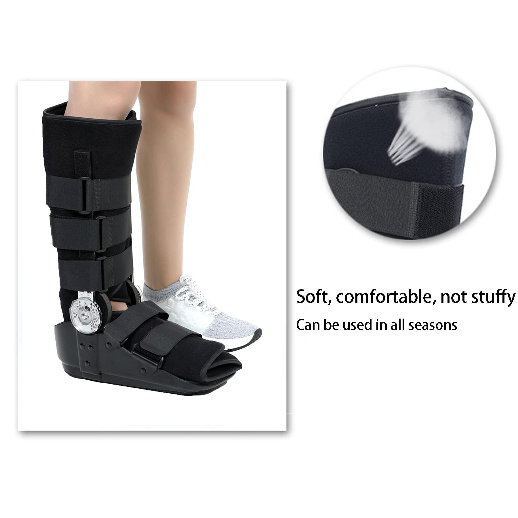 WILLQ Orthopedic Walker Boot for Ankle and Foot Injuries Fracture Sprained Ankle Recovery Protection and Healing After Foot Nkle Injuries Complete Recovery Tall Pneumatic Walking Boot,Extralarge