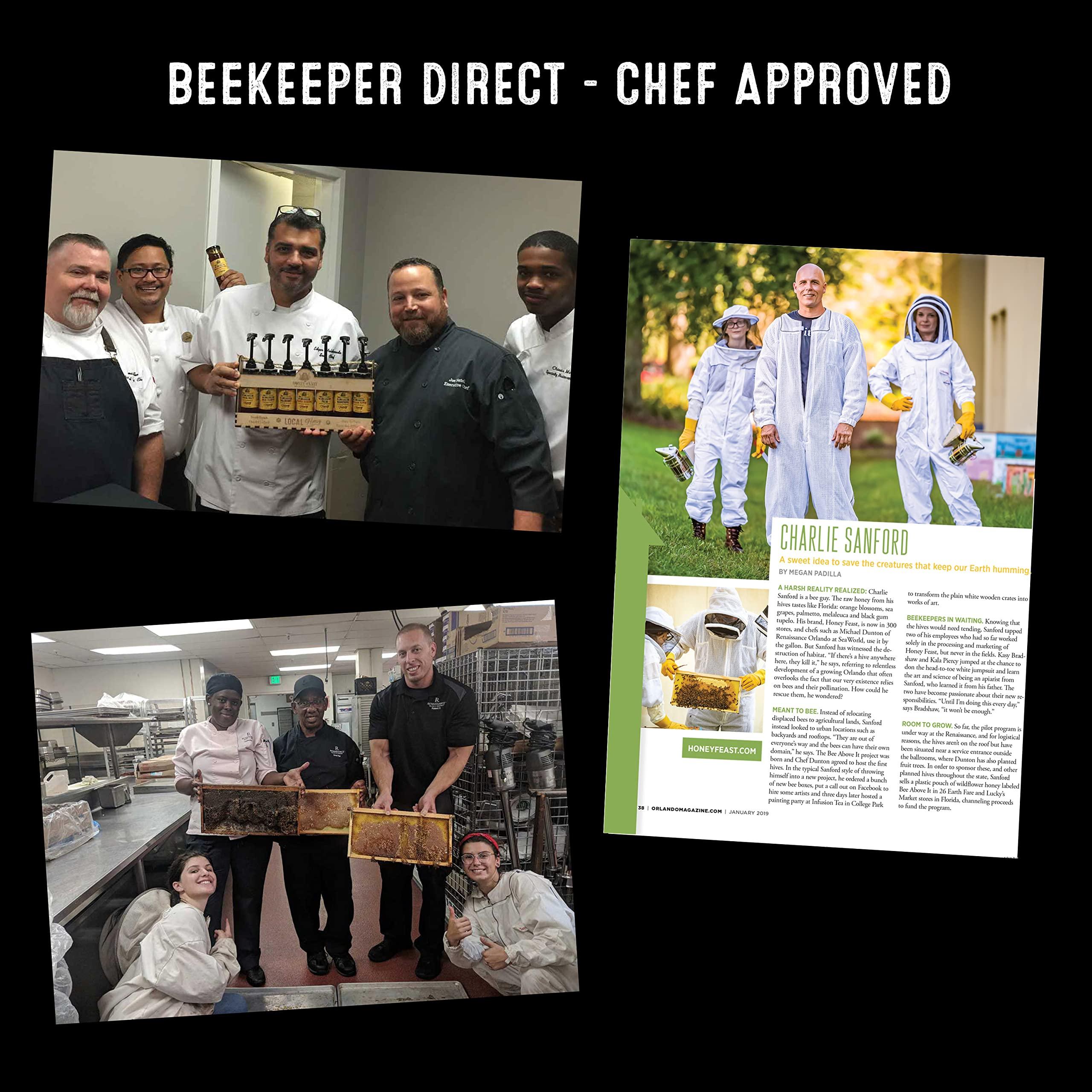 Honey Feast HONEY FEAST Wildflower Honey - 6 Pounds (1/2 Gallon) Bulk Honey, All Natural, Unfiltered, Unheated Honey, Perfect for Sweetening & Baking