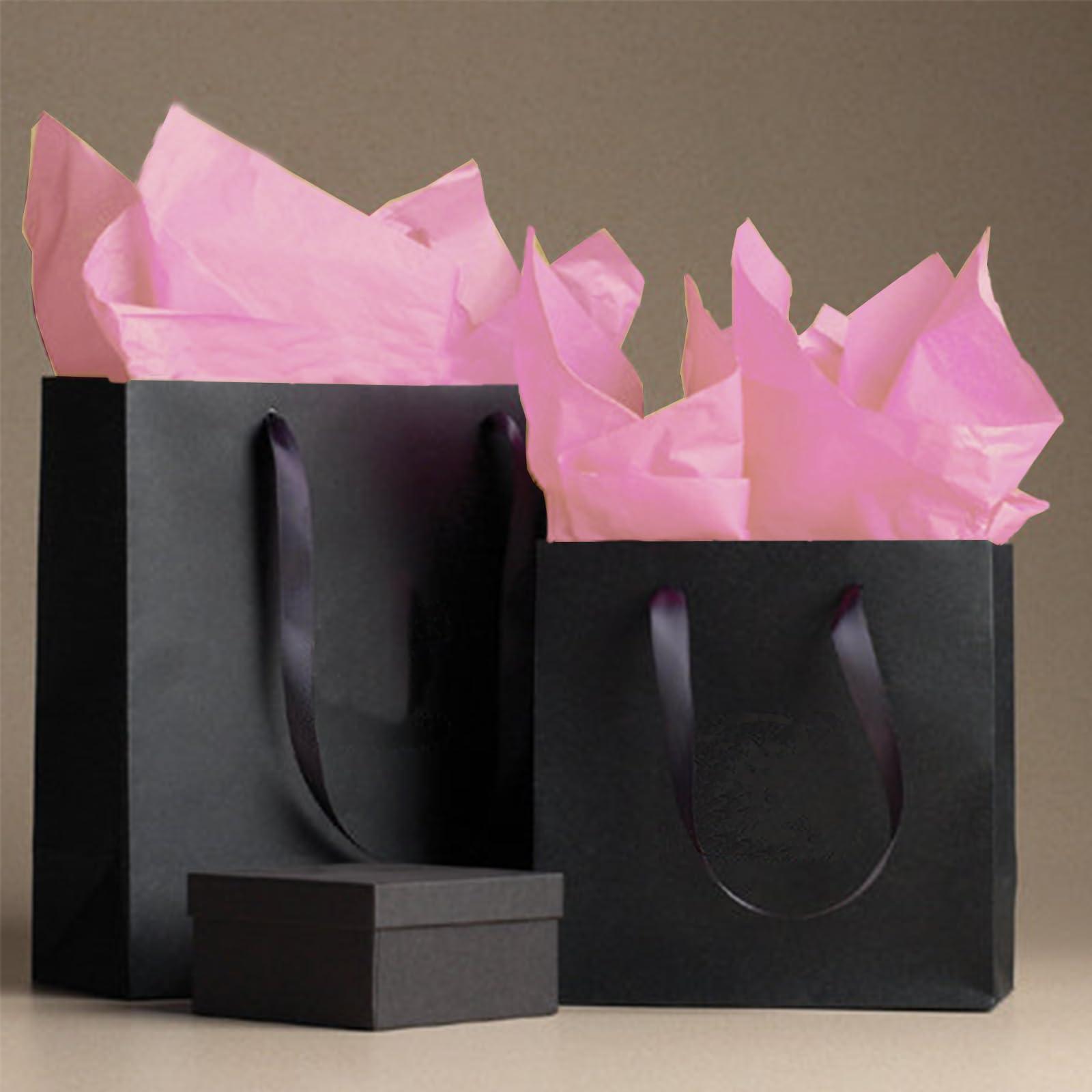 Sadaunbe Pink Tissue Paper 40 Sheets for Gift Bags Weddings Birthday Decoration Crafts DIY Packaging Wrapping Paper Bulk, 14 x 20 Inches