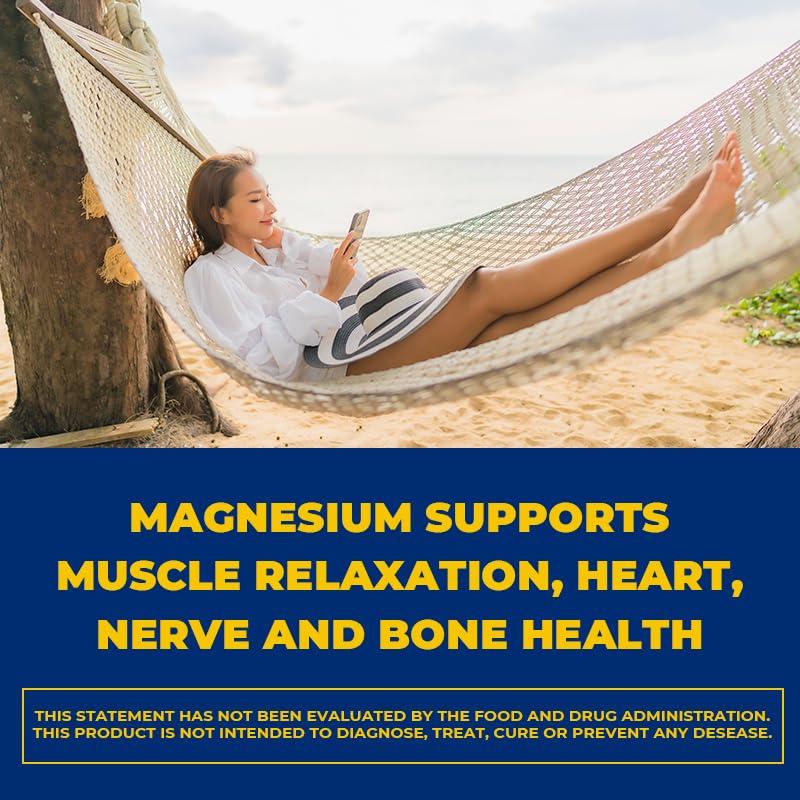 Gusevit 5-in-1 Gusevit Magnesium Complex, Aquamin Magnesium Hydroxide, Malate, Oxide, Citrate, Glycinate, 60 Capsules, 30 Days Supply,