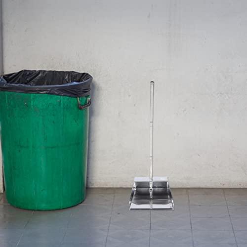 Angoily Angoily Metal Dustpan Stand up Pans Stainless Steel Long Handle Dustpan Kitchen Dustpan for Garage Home and Yard Household Sweeping Parts Accessories