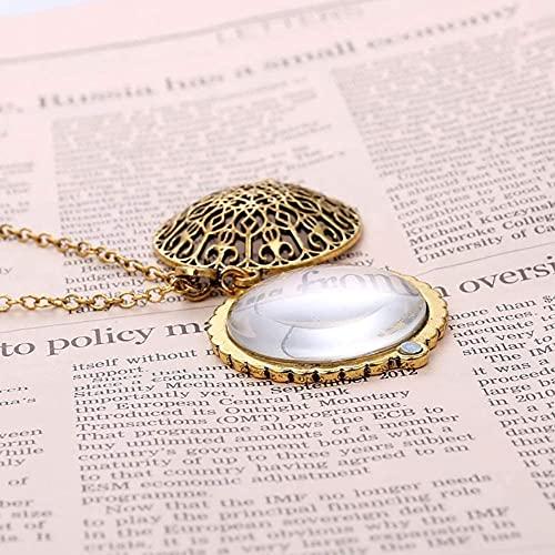 EIERFSKIOT EIERFSKIOT Magnifying Glass Pendant,Magnifying Glass Necklace,Magnifying Glasses Pendant Necklace Magnifier Pocket Magnifying Glass Monocle Hanging Pendant Chain Reading Magnifier