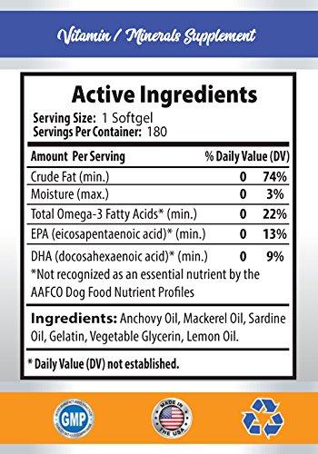 PET SUPPLEMENTS Dog Heart Support - Omega 3 - for Dogs and Cats - Health and Wellness - Omega 3 Fatty acids for Dogs Liquid - 3 Bottle (540 Softgels)