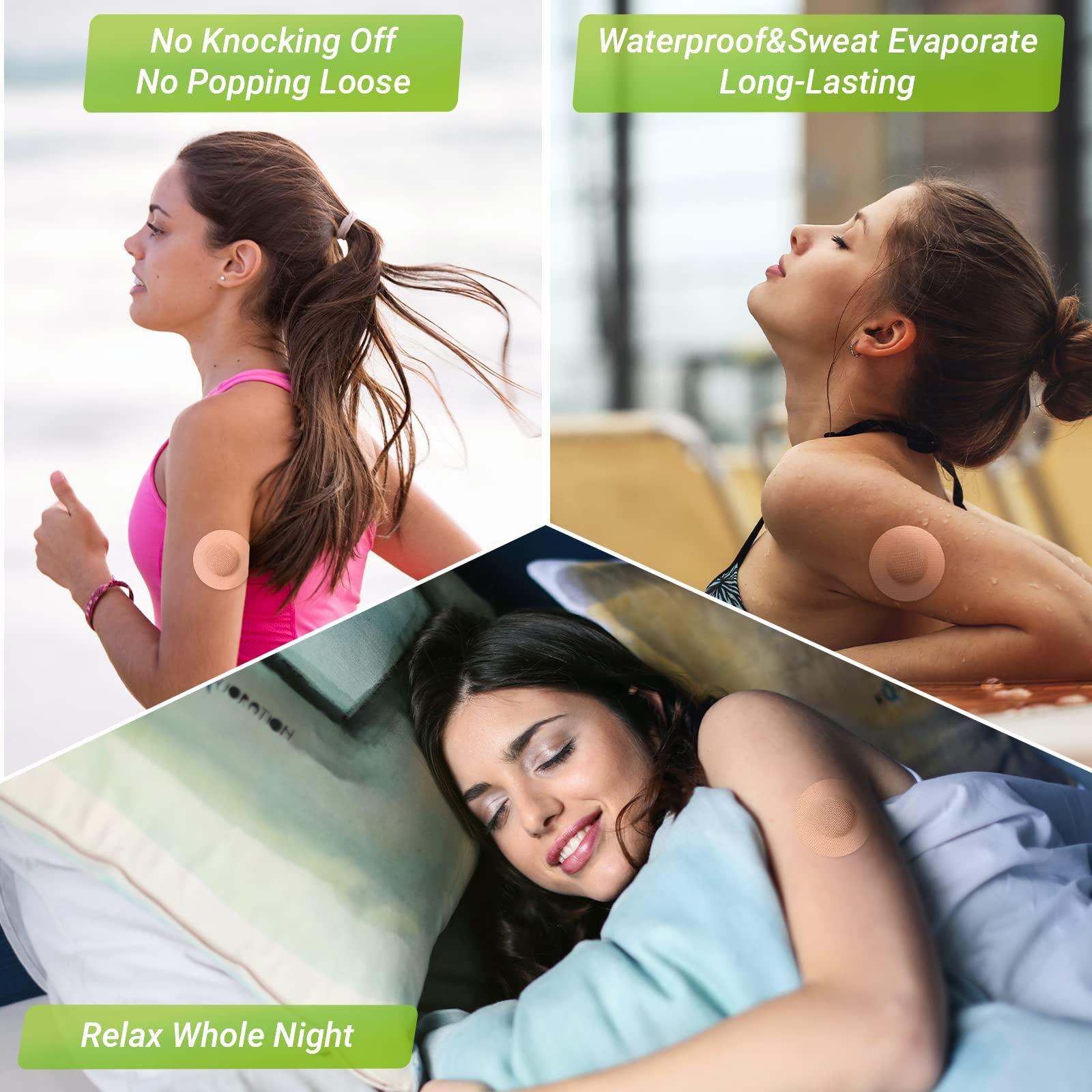 Kovoq Kovoq - Libre 2 Sensor Covers - 40-Pack Waterproof Adhesive Patches for Freestyle Libre 2 Sensor, 2 Hard Covers for Reliable Protection Against Bumps and Scratches, Breathable and Hypoallergenic (TAN)