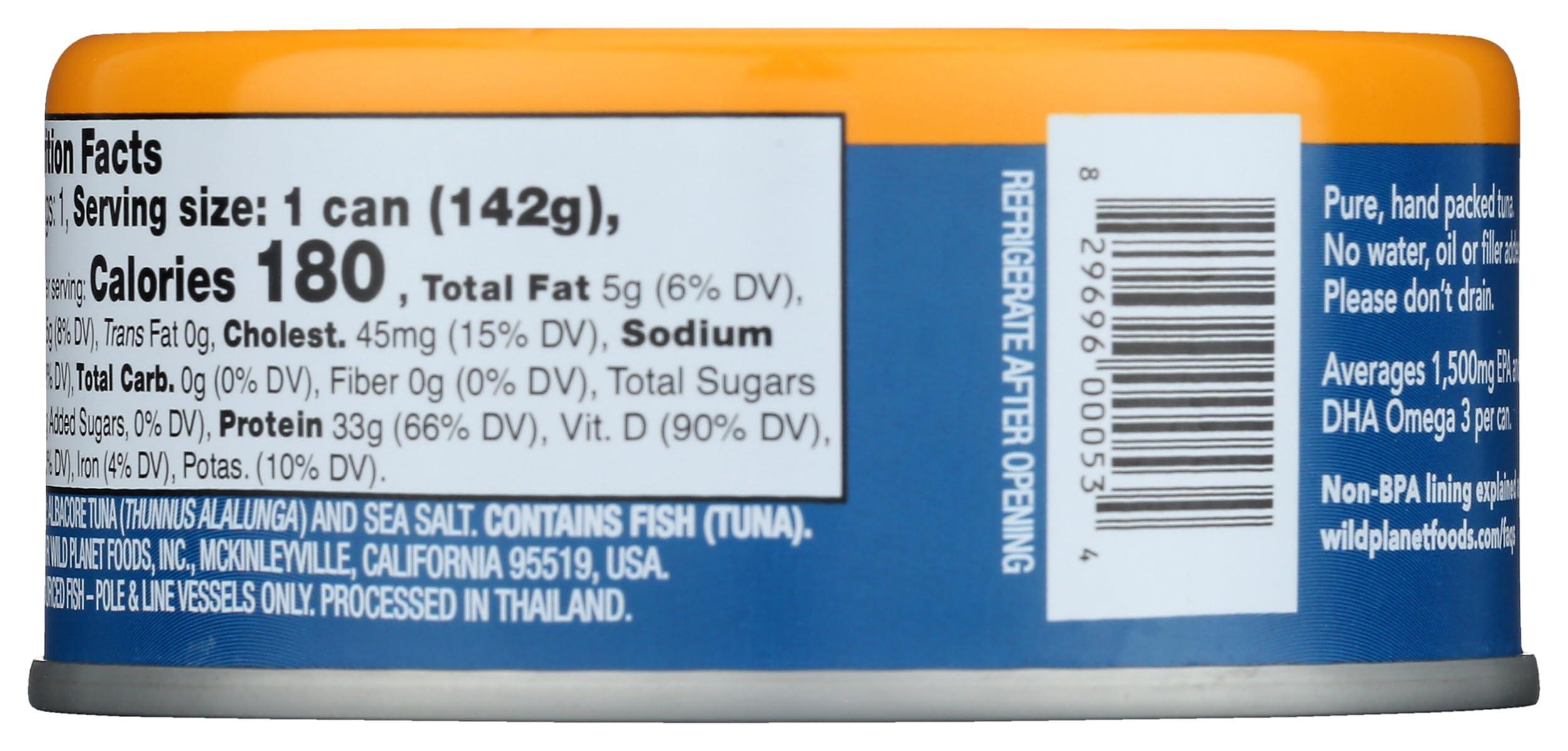 Wild Planet Wild Planet Sustainably Caught Wild Albacore Tuna, Cans, 5 oz