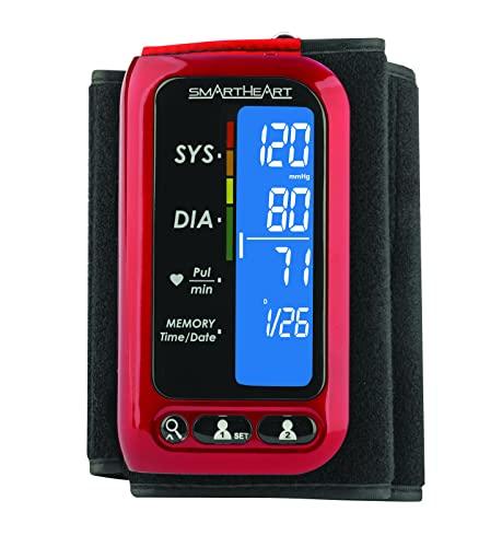 Heartsmart SmartHeart Blood Pressure Monitor | Attached Upper Arm Cuff | Advanced Inflation Technology | 500-Reading Memory