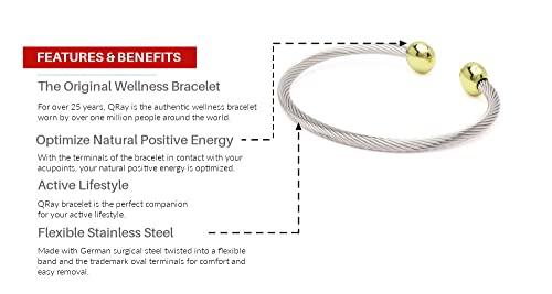 QRAY QRAY Combo Deluxe Surgical Steel Golf Athletic Bracelet (Medium: 7"~7.75")