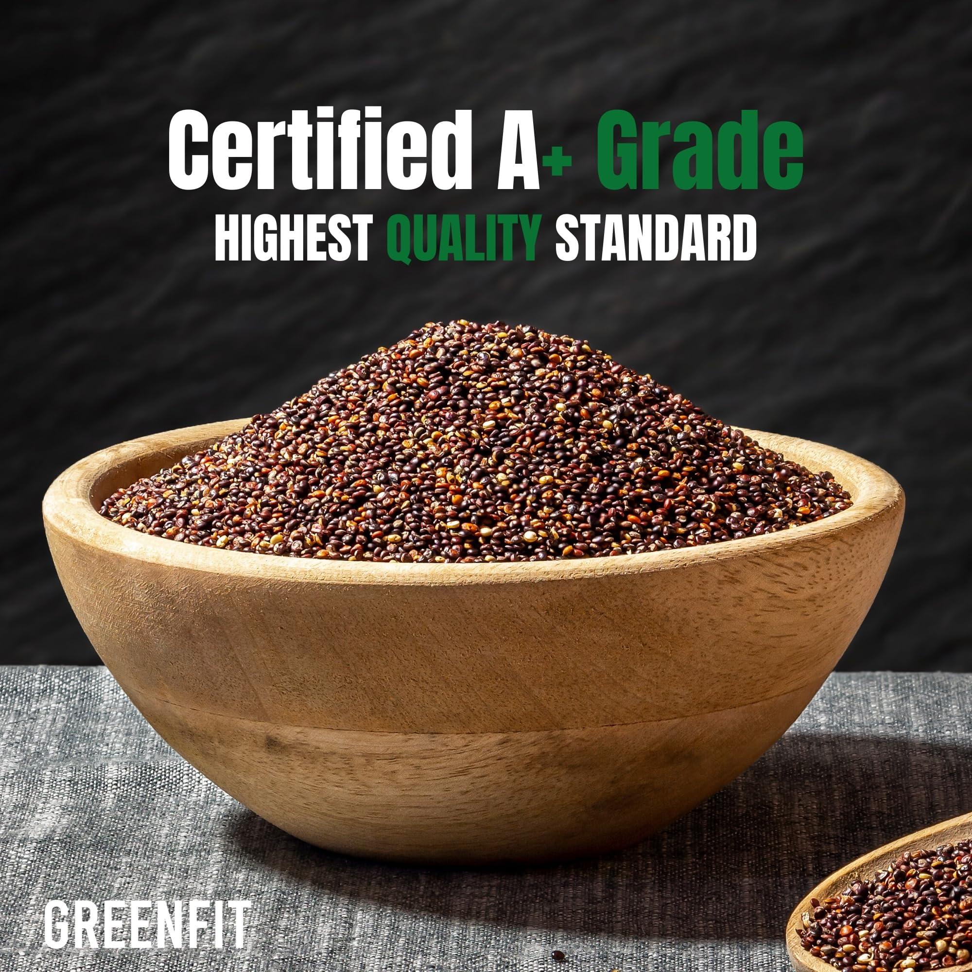 OA QUINOA Royal Organic Black Quinoa | OA Quinoa Now Greenfit | Non-GMO, Gluten-Free, Vegan, and Organic | Complete Protein, High Fiber, Low-Calorie Black Quinoa | (10 Pound - Pack of 1)