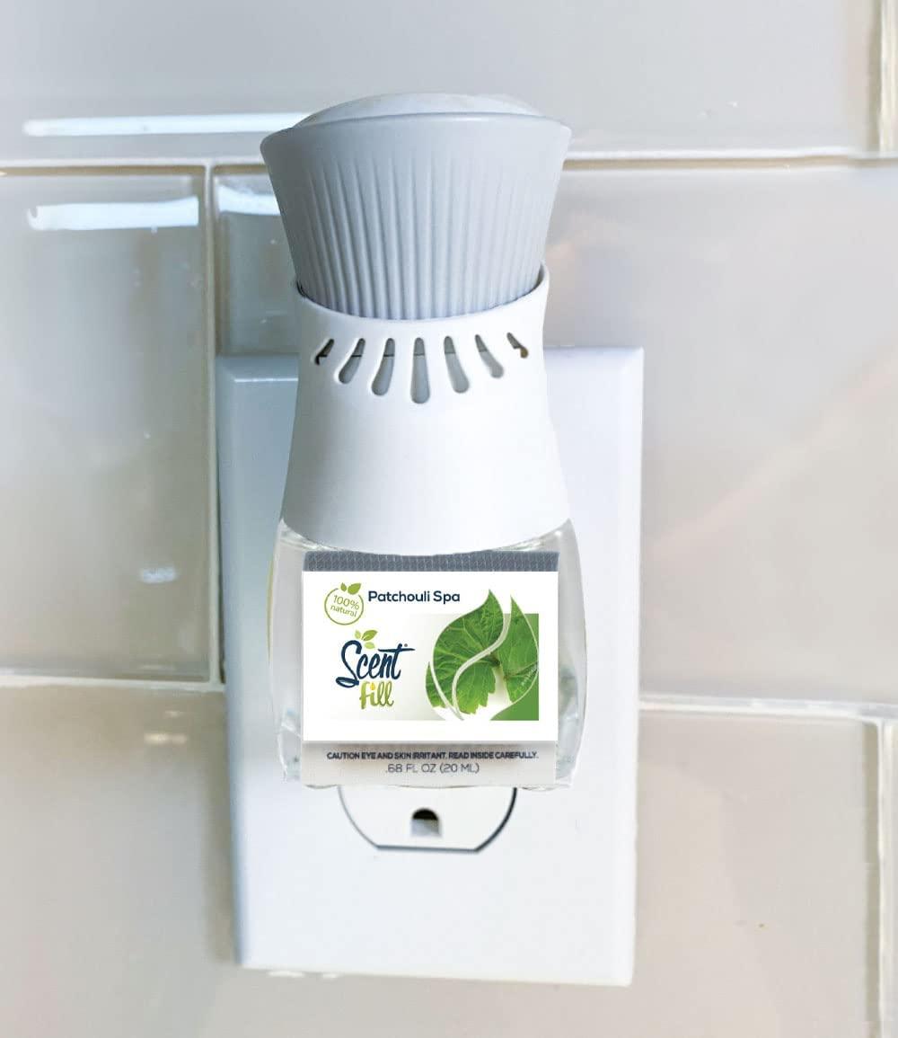 Scent Fill Scent Fill 100% Natural Patchouli Spa Plug in Air Freshener, Scented Oil Refills, 3 Refills