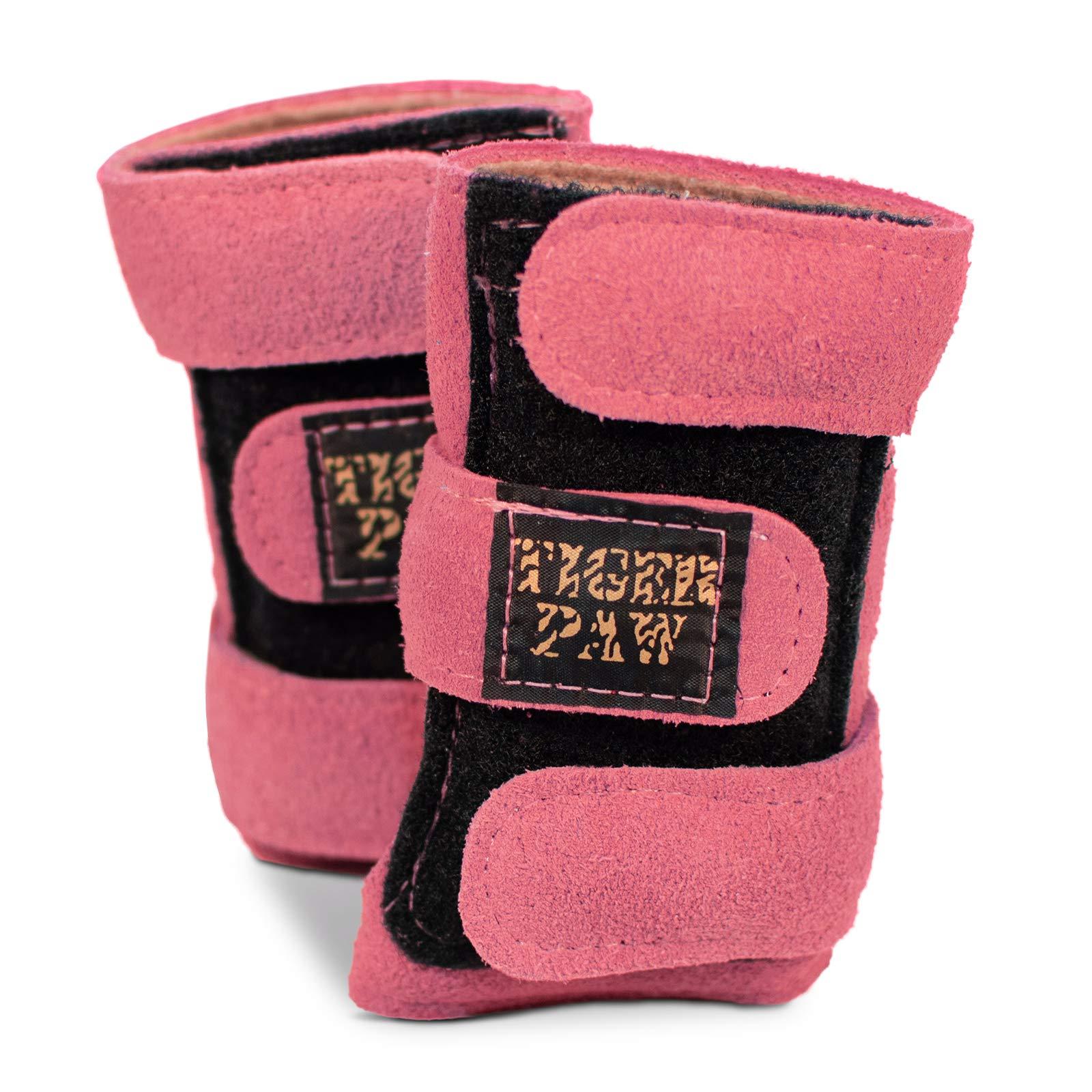 Tiger Paw Tiger Paw Authentic Gymnastics Wrist Supports (Sold in Pairs) - Original Competition-Grade Gymnastics Wrist Guards, Wrist Support Braces, Adjustable, Made in USA Hand Wraps (Pink - Extra Small)