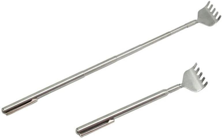 LIWEARE LIWEARE Back Scratcher Telescopic Scratch Backscratcher Massager Stainless Steel, Back Scratcher Extendable Up to 50cm, Telescopic Metal Back Scratcher for Head and Back