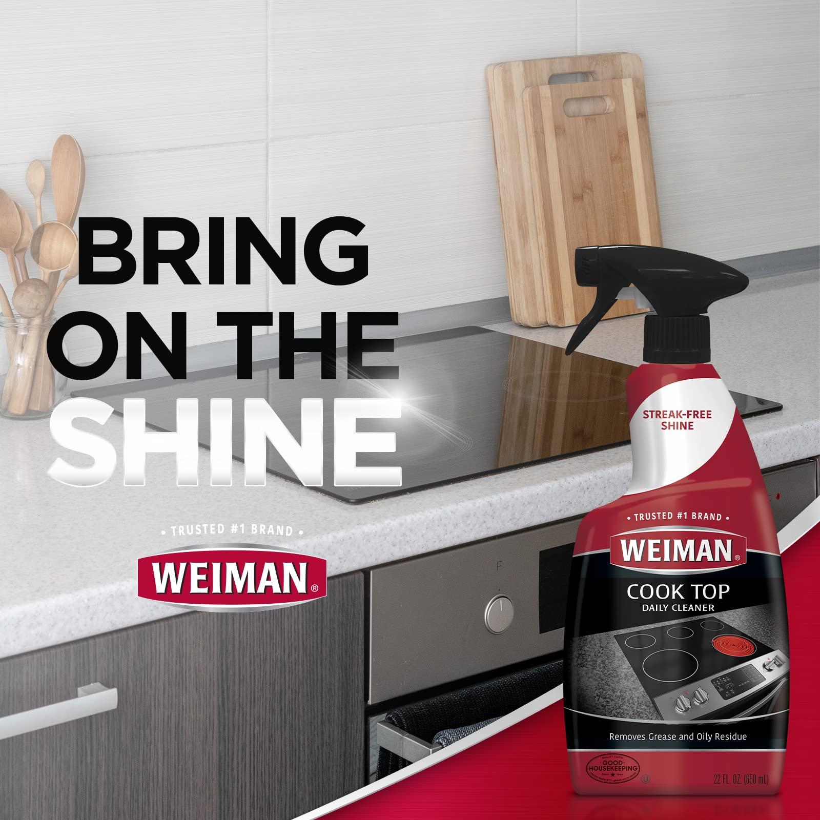 Weiman Weiman Disinfecting Stovetop Cleaner & Stainless Steel Cleaner - 22 Ounce - Daily Appliance Kitchen Cleaning Kit