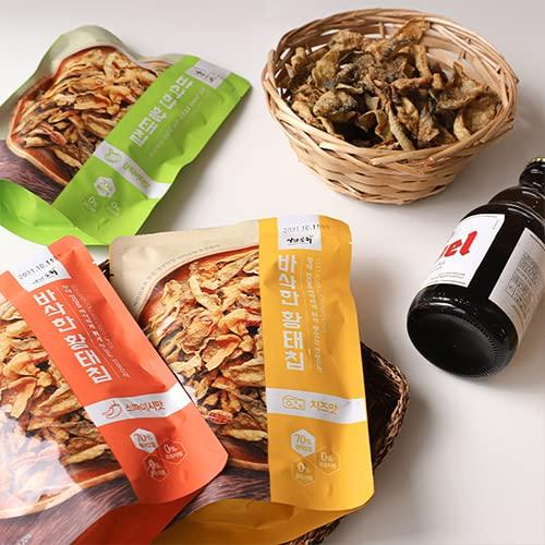 Daelim comprehensive food JAYEON GONGYU Korean Pollack Chips (Spicy) - Variety chips | Variety chips snack packs | Chips & Crisps