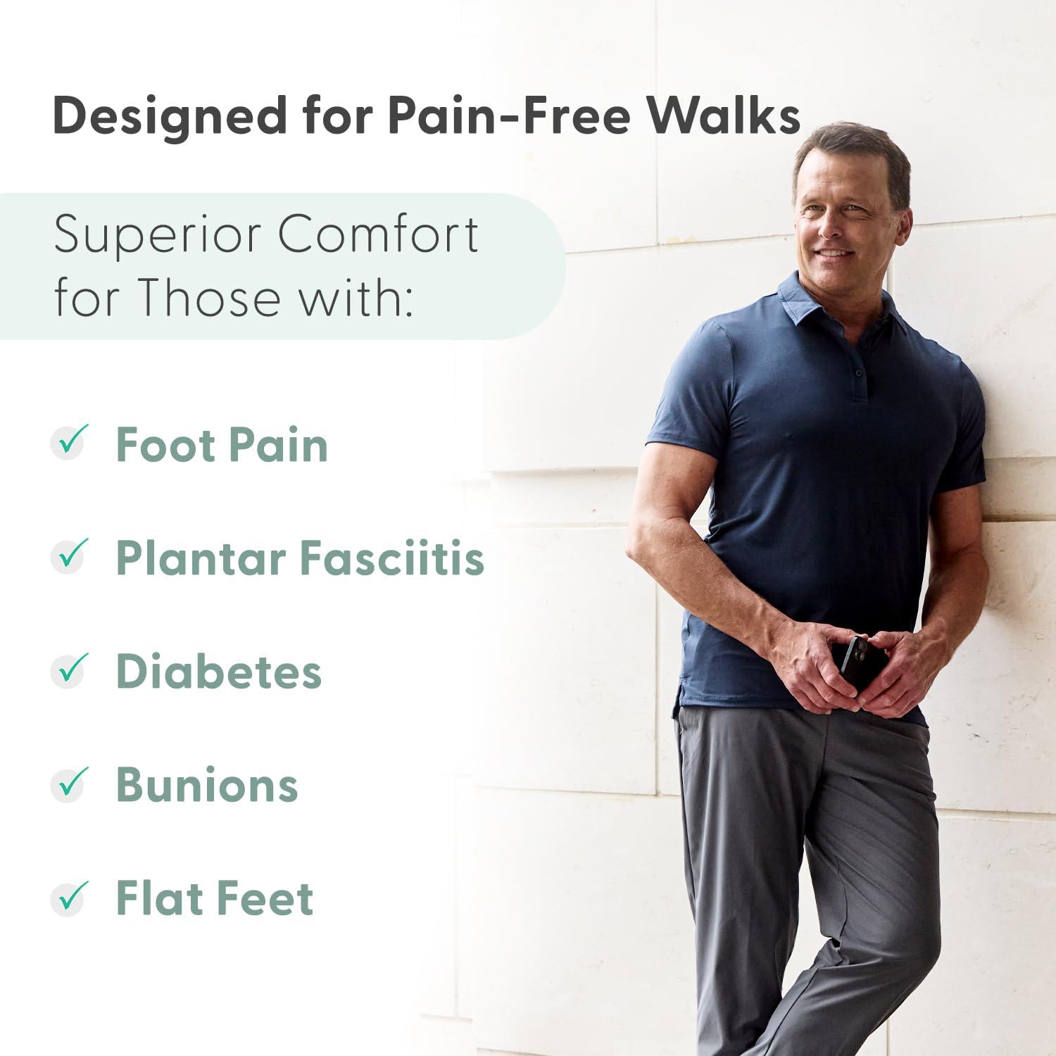 Orthofeet Orthofeet Men\'s Orthopedic Black Knit Yari Hands-Free Sneakers, Size 14