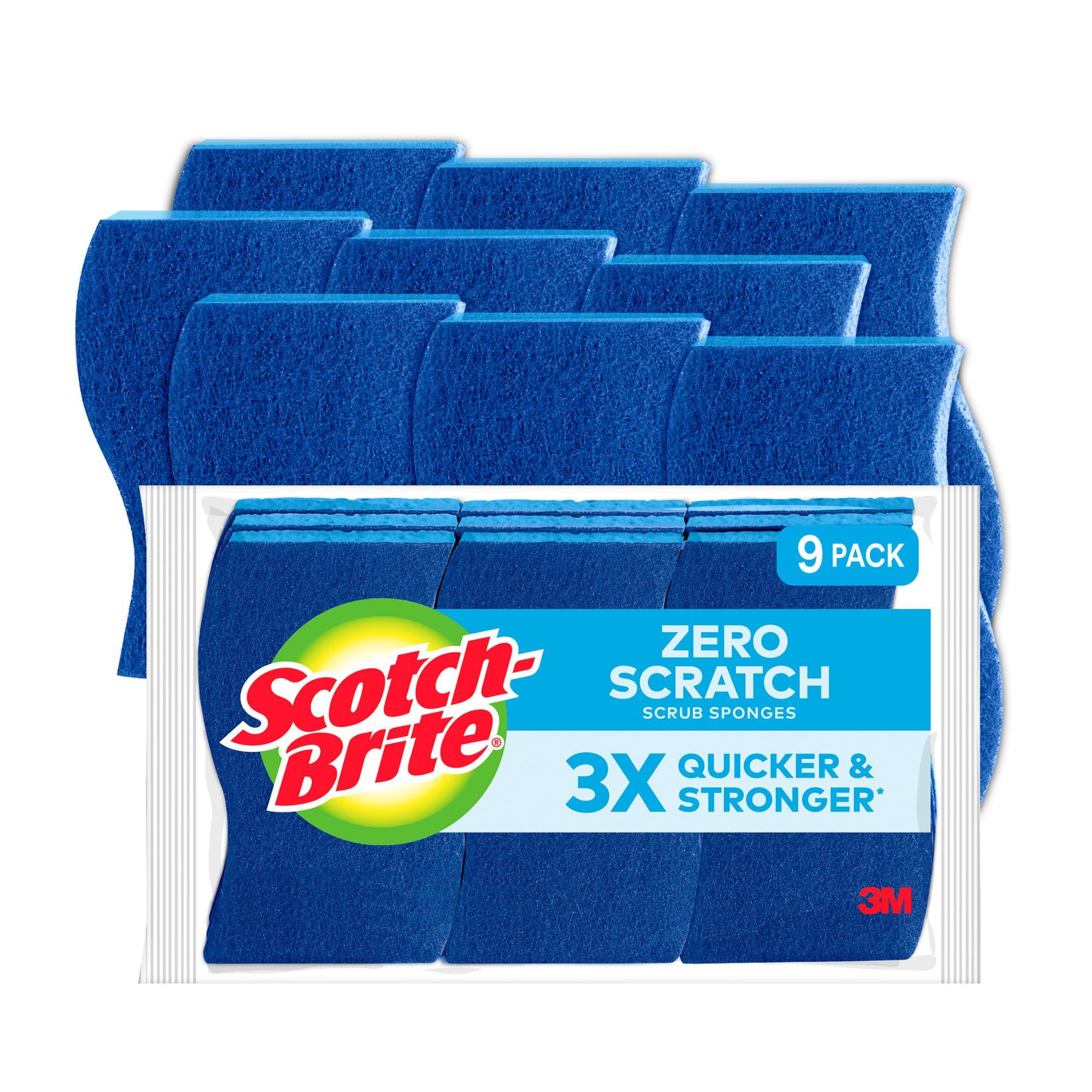 3M Scotch-Brite Scrub Sponge, Non-scratch, 9-Count