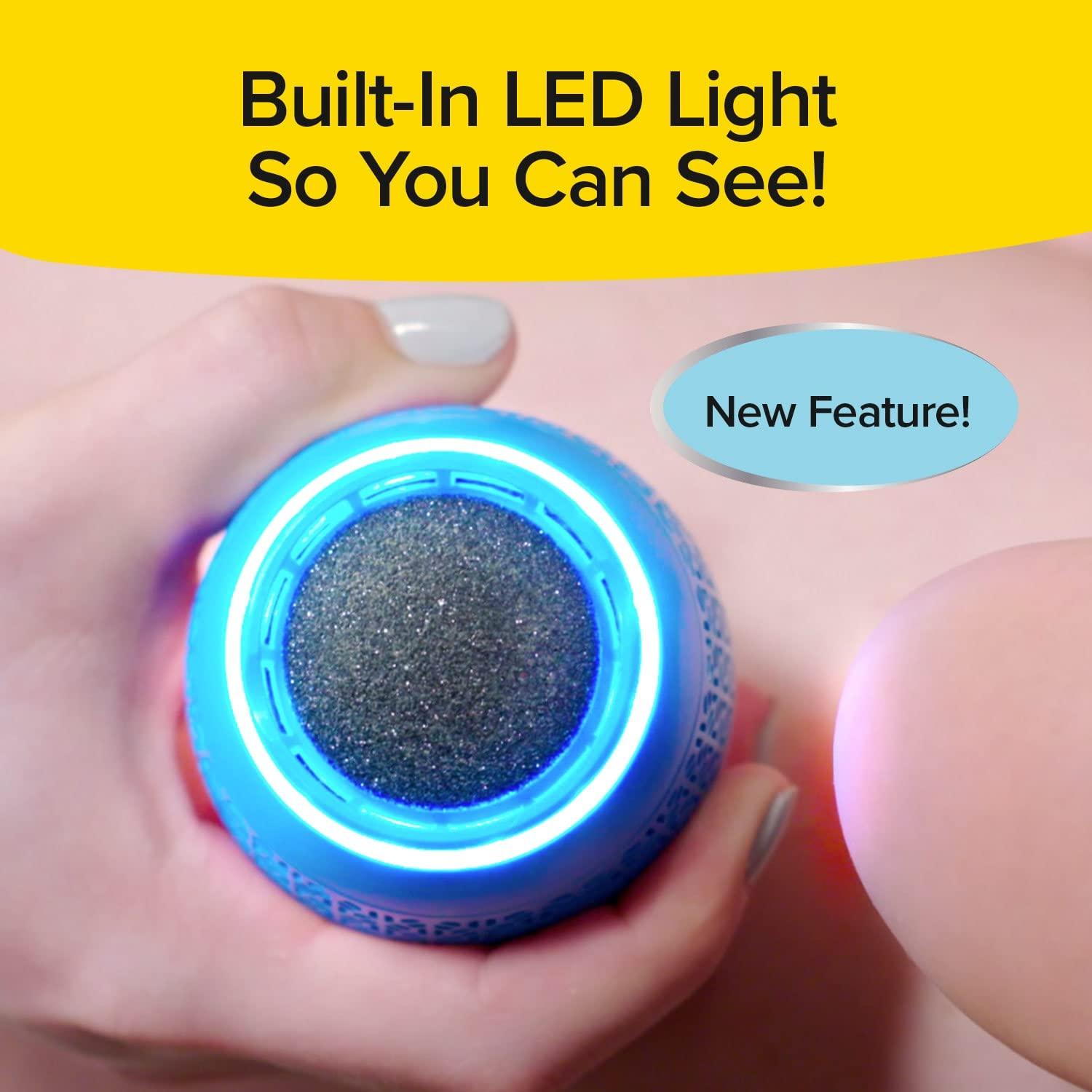 PediVac PediVac As Seen On TV Electric Callus Remover + Built-In Vacuum Sucks Up Shavings,Gently Removes Calluses & Dry Skin in Seconds, Mess-Free, Spins at 2000 RPMs, LED Light, 2 Speed Settings, 3.5\"x 2.5\"