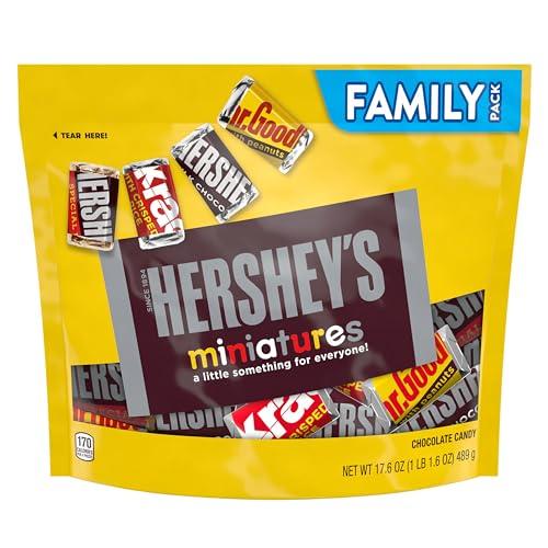 HERSHEY'S HERSHEY\'S Miniatures Assorted Chocolate Candy Family Pack, 17.6 oz
