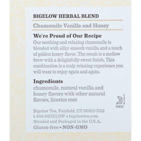 Bigelow Tea Bigelow Herbal Tea Chamomile Vanilla and Honey Tea Bags 1.18 oz. Box (20 tea bagxs)
