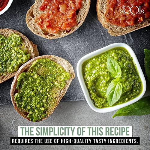 ROI ROI Pesto Sauce - Vegan Pesto - Fresh Ligurian Basil Pesto and ROI Ligurian Italian Extra Virgin Olive Oil First Cold Pressed - Cucina Olive Oil