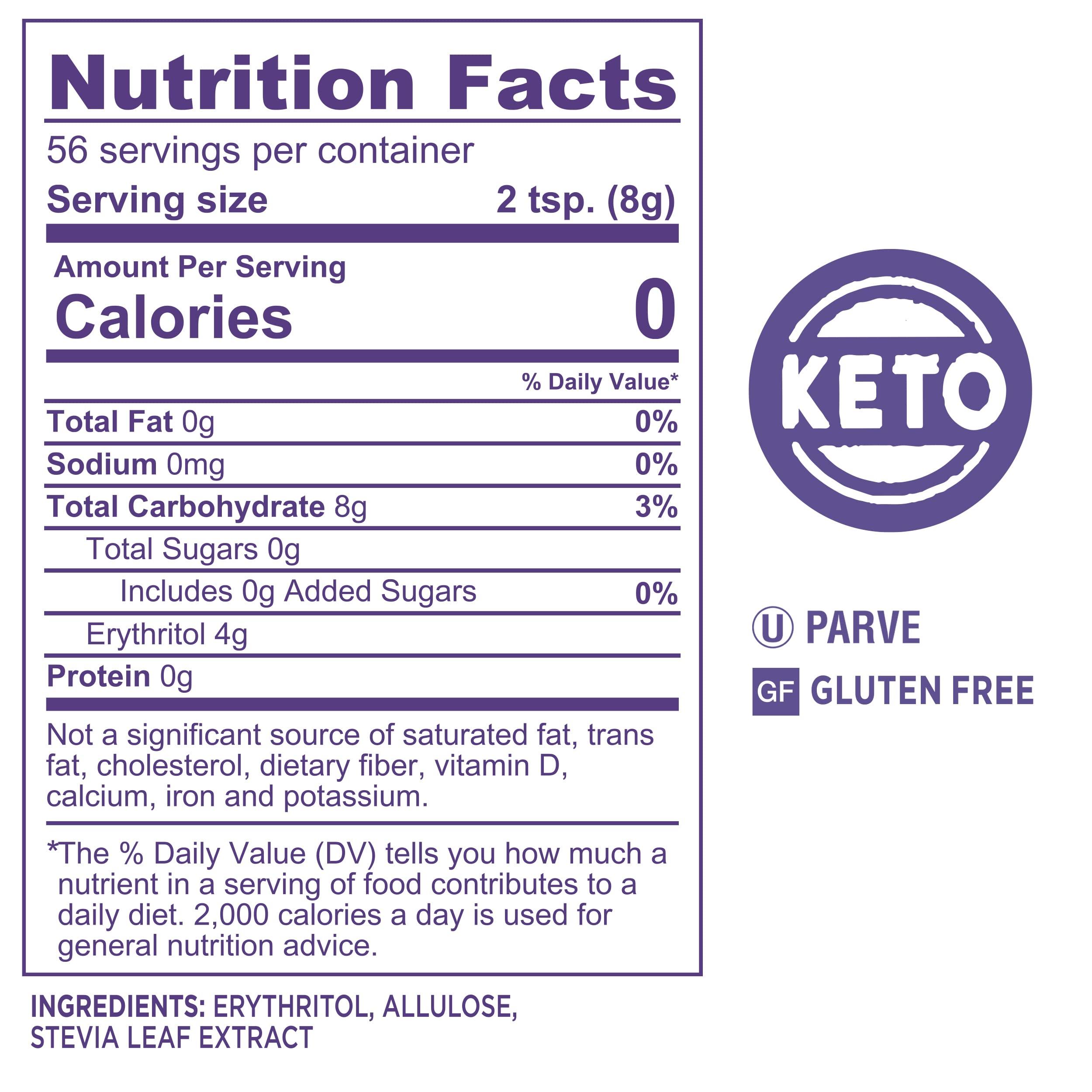 SPLENDA SPLENDA Magic Baker Zero Calorie Plant Based Granulated Baking Blend with Stevia, Erythritol and Allulose – Zero Sugar, Keto Friendly, 1lb (16 oz) Pouch (Pack of 1), White
