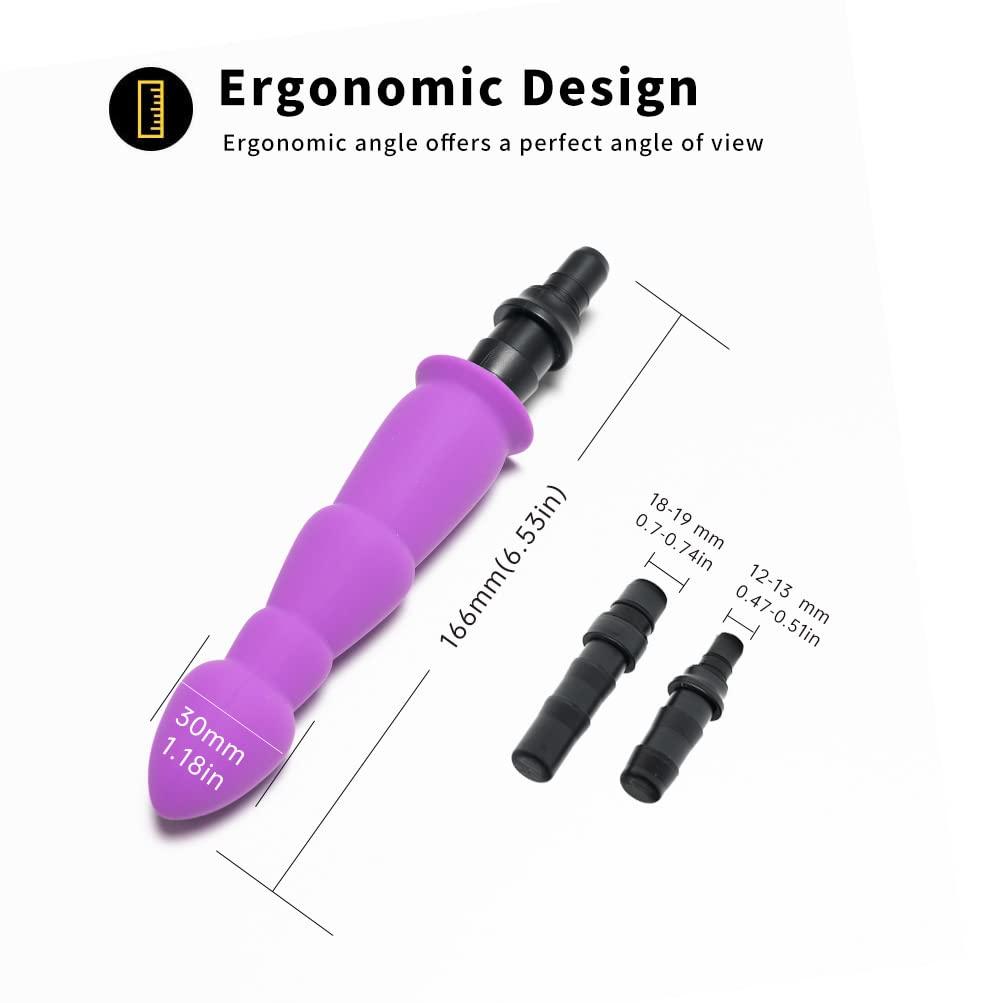 MONIAN Massage Gun Attachment, Deep Tissue Massager Gun Head for Back Neck Muscle Relieve, Upgraded Design, Portable & Ultra Small, Gift for Men Women, Luck Purple