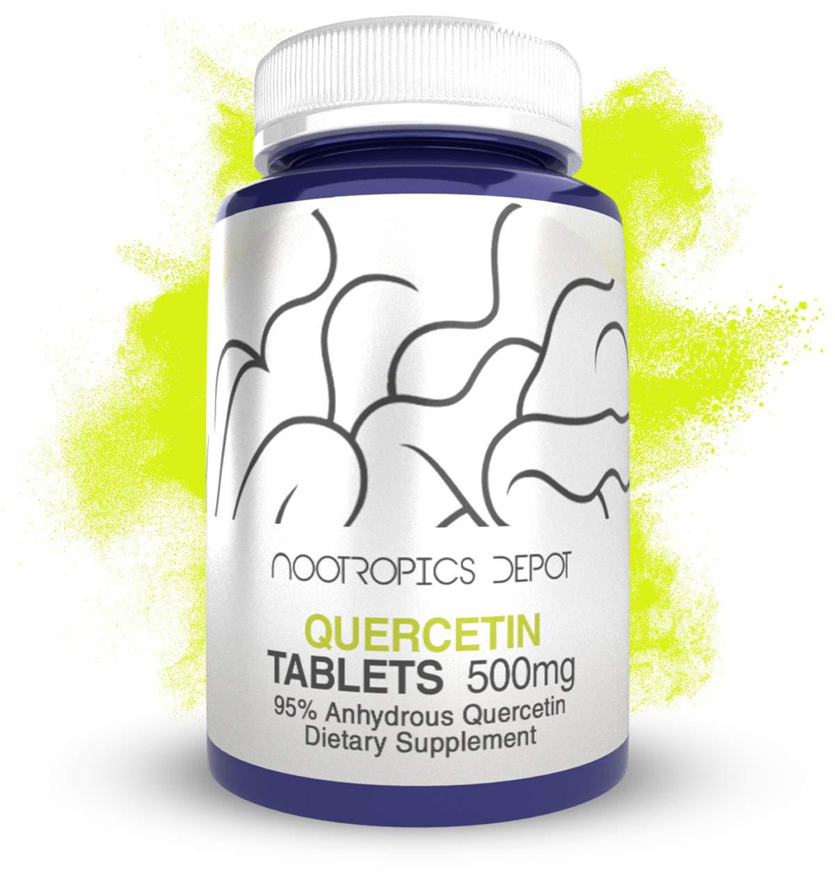 Nootropics Depot Nootropics Depot Quercetin Tablets | 500mg | 60 Count | 95% Anhydrous Quercetin