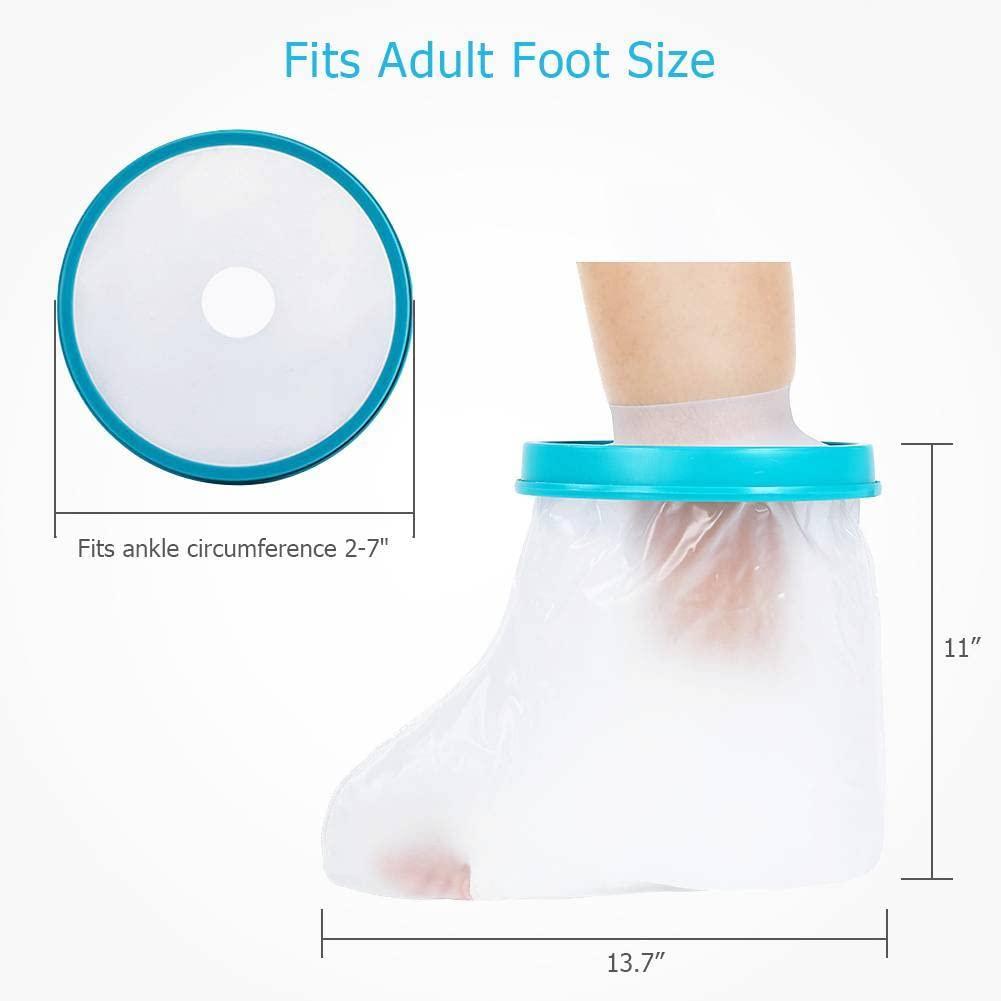 MWY DOACT Waterproof Cast Cover Foot, Cast Protector Adult Ankle for Shower Bath, Keep Leg Cast Bandage Dry, Watertight Cast Bag for Wound Foot Orthopedic Boot