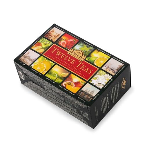Ahmad Tea Ahmad Tea Variety Gift Box, 60 Foil Enveloped Teabags, Twelve Teas, 1 Count
