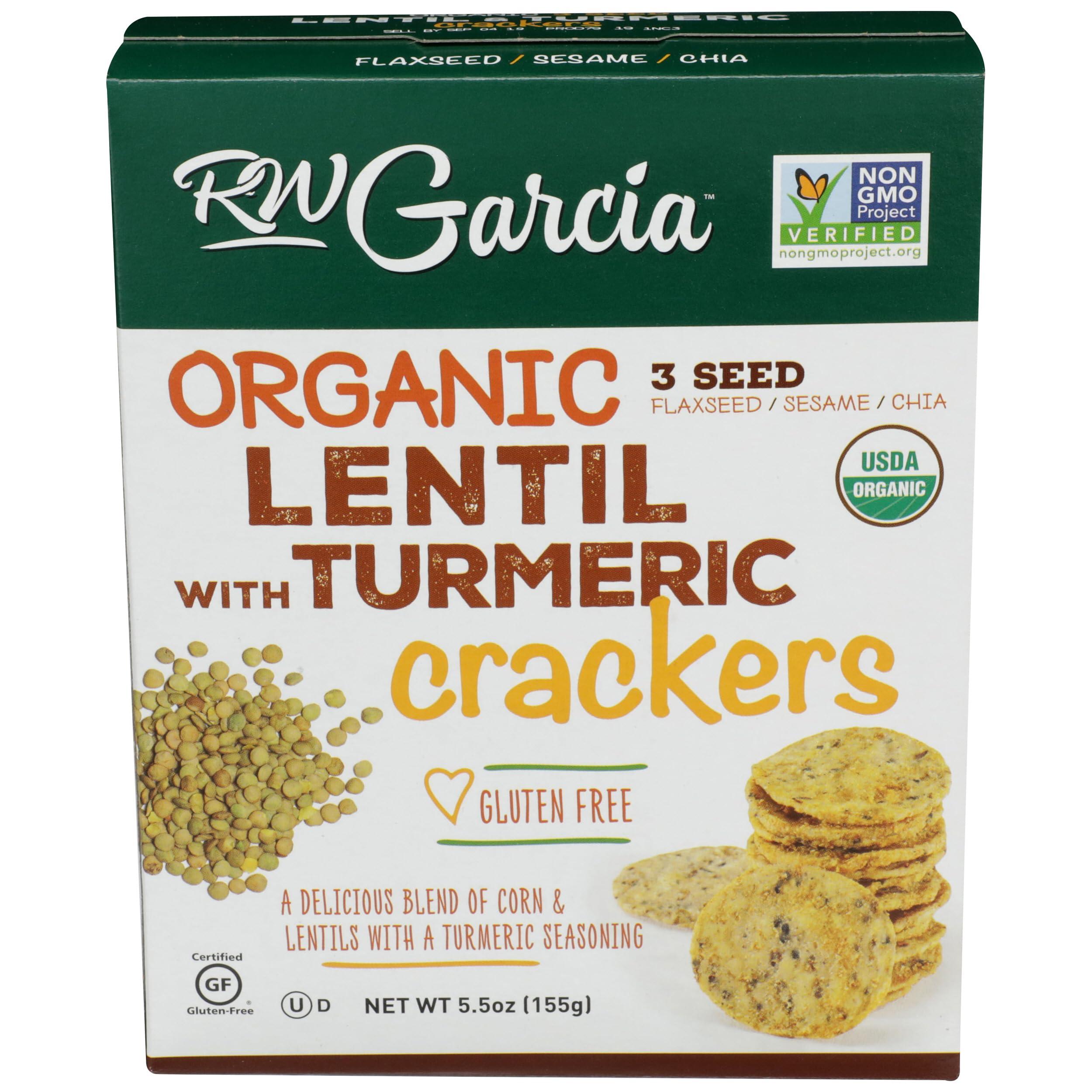 RW Garcia RW GARCIA Organic Lentil Turmeric Crackers, 5.5 OZ