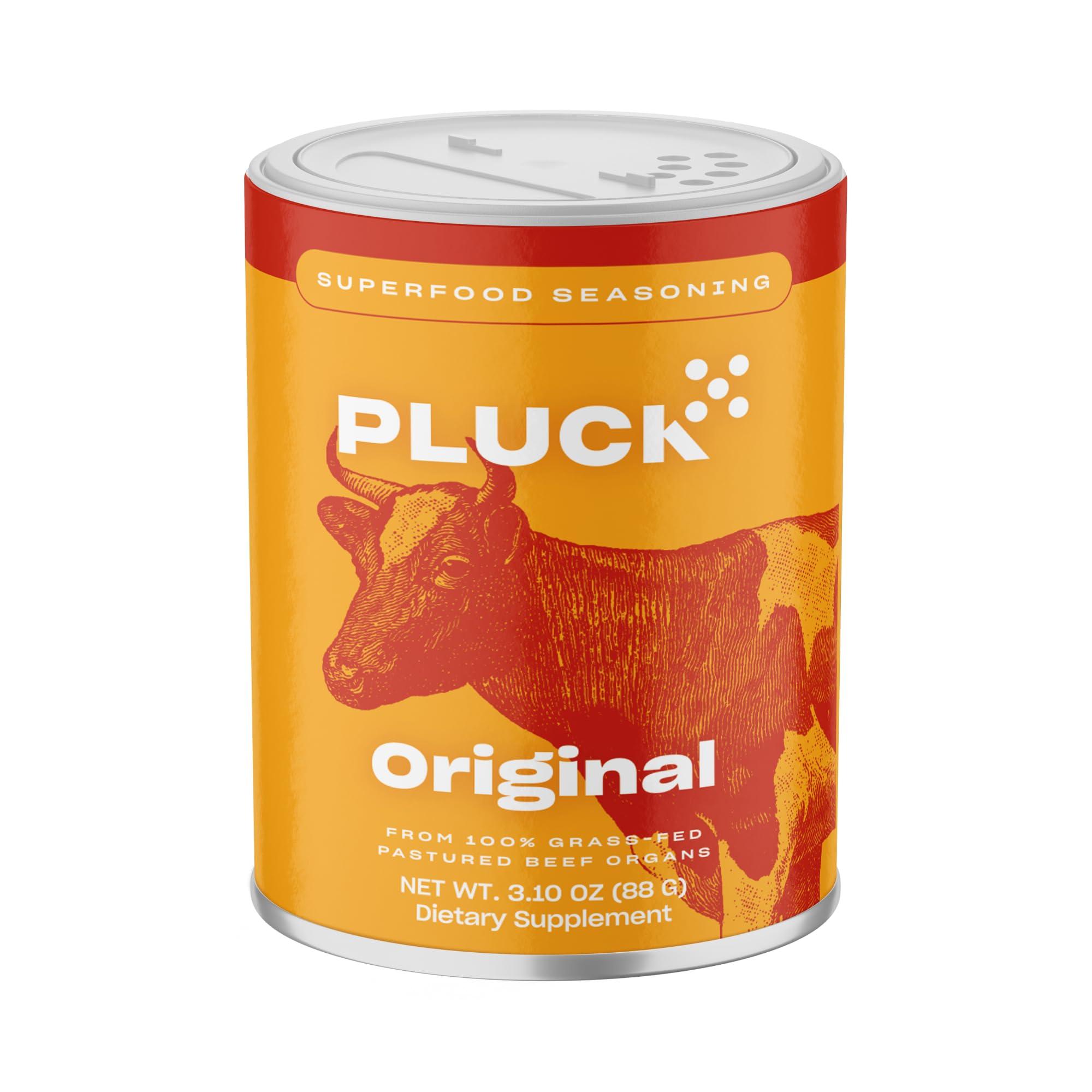 PLUCK Pluck All-Purpose Organ Meat Blend Seasoning | From Grass-Fed & Grass-Finished Pastured Beef Organs with Redmond Real Sea Salt | 30-Day Supply