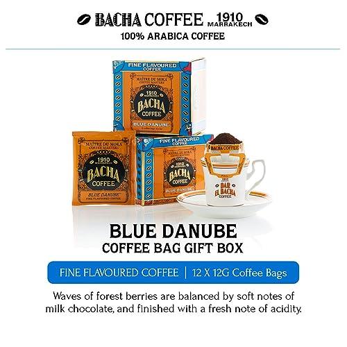 Bacha Coffee Bacha Coffee | Blue Danube Fine Flavoured, Medium Roast, 12 * 12g Individually Wrapped 100% Arabica Single Serve Filter Bags