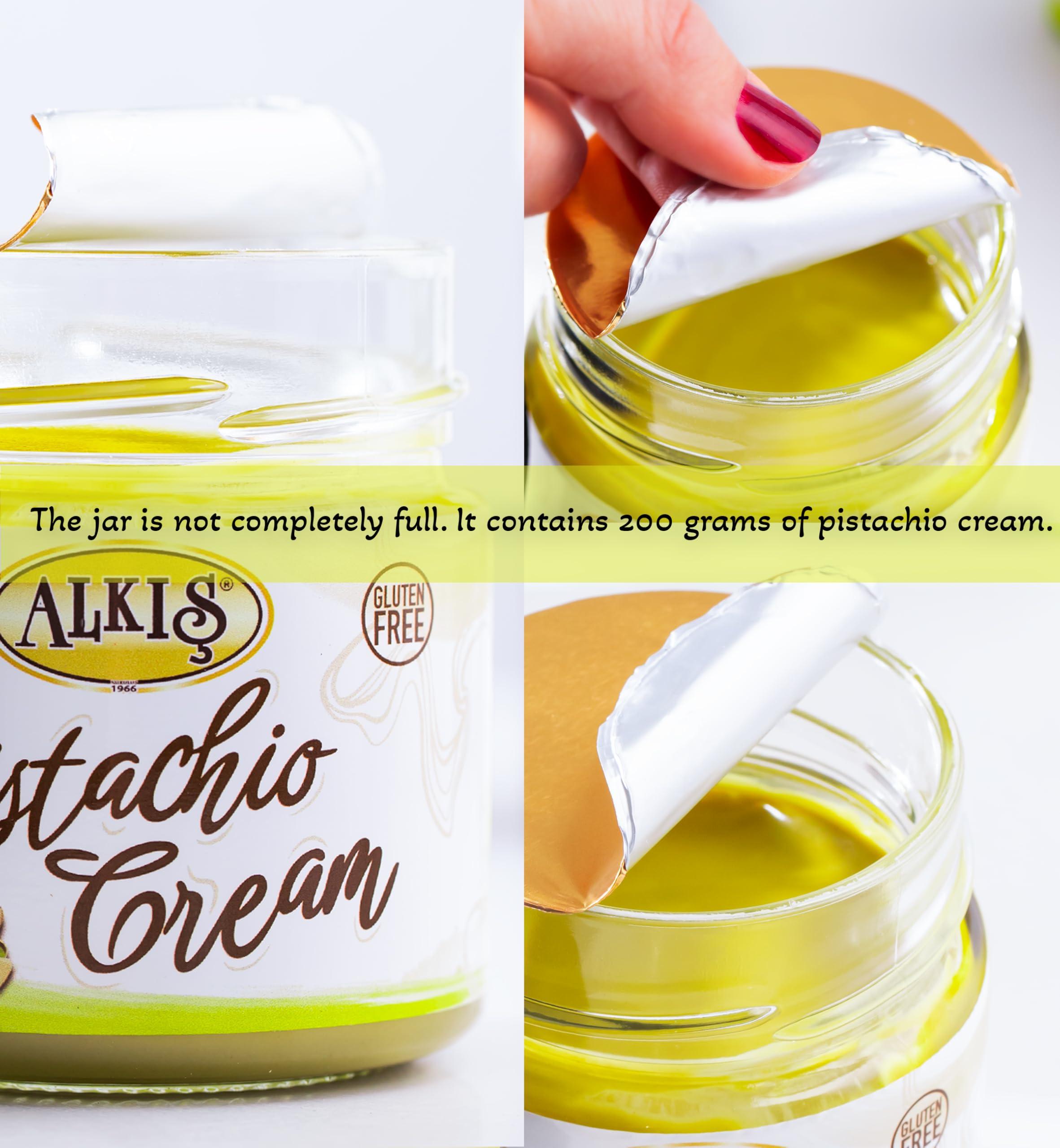 Alkis Pistachio Cream, Pistachio Paste, Pistachio Spread, Pistachio Cream for Dubai Chocolate Bar, 7.05 oz.(200gr)