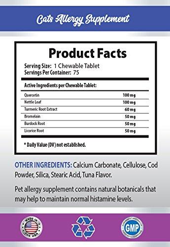 PET SUPPLEMENTS PET SUPPLEMENTS Allergy Relief for Cats - Allergy Relief Capsules - CAT Allergy Relief Complex - Licorice Root - Licorice Root Capsule - 2 Bottles (150 Chews)