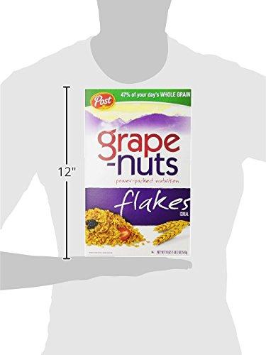 Grape-Nuts Post Grape Nuts Flakes Breakfast Cereal, Crispy Whole Wheat and Barley Cereal, Great for Yogurts, Parfaits, and Homemade Snacks, 18 OZ Box