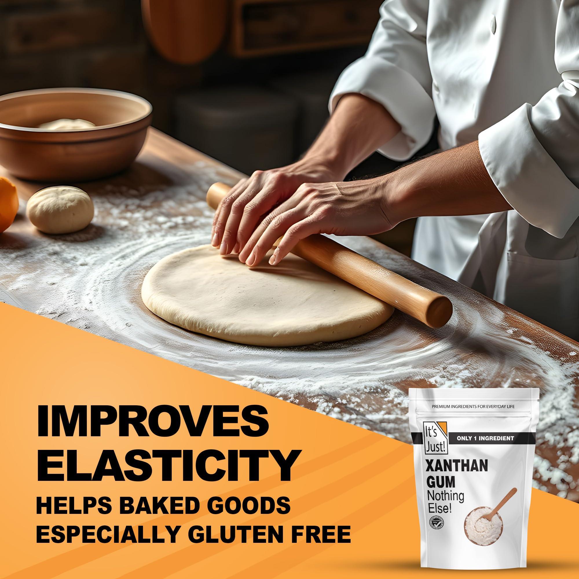 It's Just! It's Just - Xanthan Gum, 15oz, Keto Baking, Non-GMO, Thickener for Sauces, Soups, Dressings, Packaged in USA