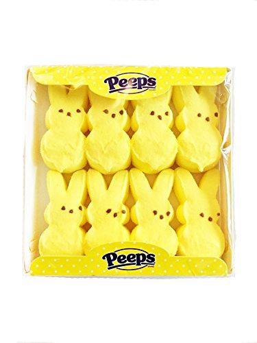 Peeps Peeps Marshmallow Easter Bunnies Bundle with 4 Colors: Blue, Yellow, Pink and Purple