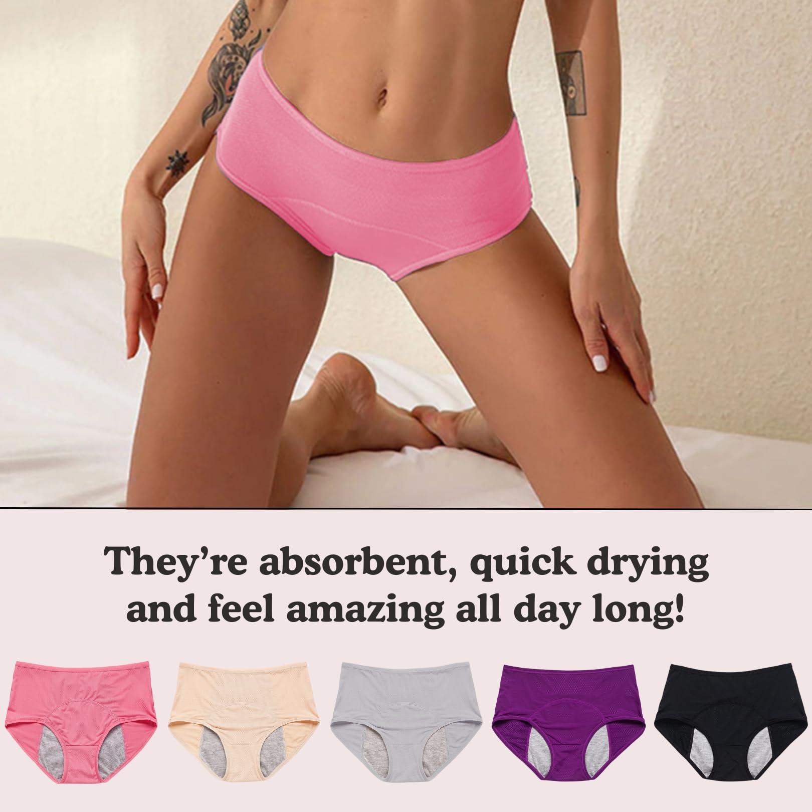Everdries Everdries Washable & Reusable Incontinence Underwear for Women Over 60 - Leakproof, Discreet, Absorbent, Machine-Washable Panties (Original, XS, Pack of 5)