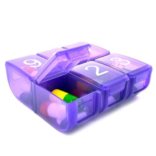 e-pill Medication Reminders e-Pill 6 Times a Day x 7 Day Large Weekly Pill Organizer, Vitamin, and Medicine Box - Multicolor