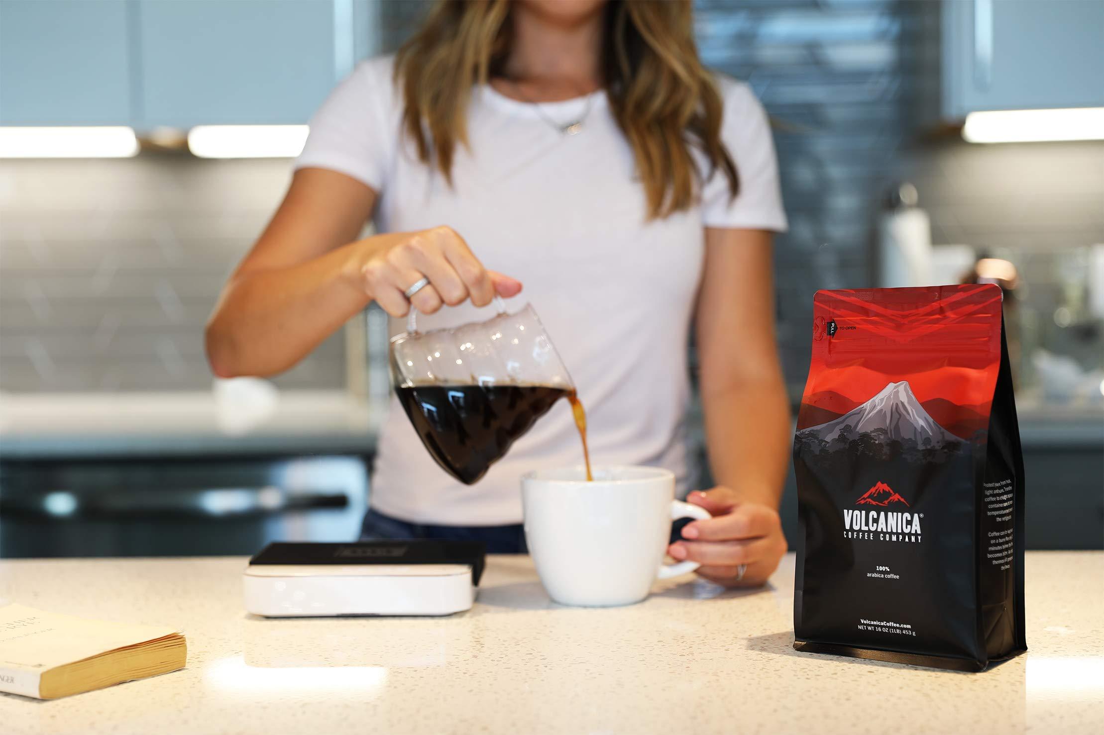 Volcanica Coffee Jamaica Blue Mountain Coffee, Clifton Mount Estate, 100% Certified, Whole Bean, Fresh Roasted, 5 lbs