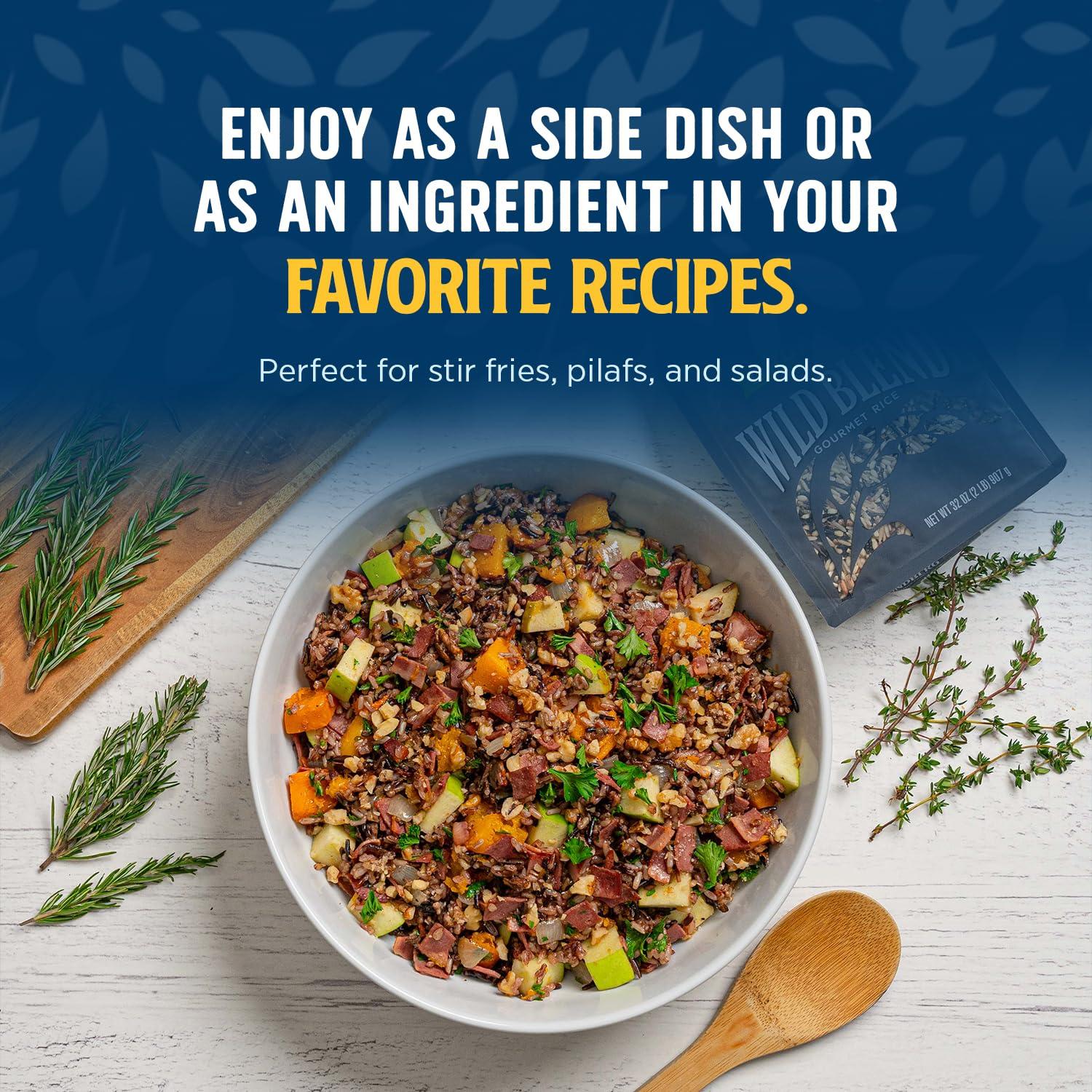 Lundberg Lundberg Organic Wild Blend Rice, Regenerative Organic Certified A Balanced Blend of Brown Rice, Red Rice, and Black Rice, 32 Oz