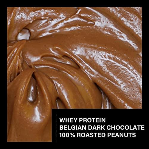 MYFITNESS PEANUT BUTTER MYFITNESS Peanut Butter Dark Chocolate Olympia Non-GMO Gluten-free No Preservative All Natural Ingredient High Protein Made with American Recipe (17.9 Ounce)