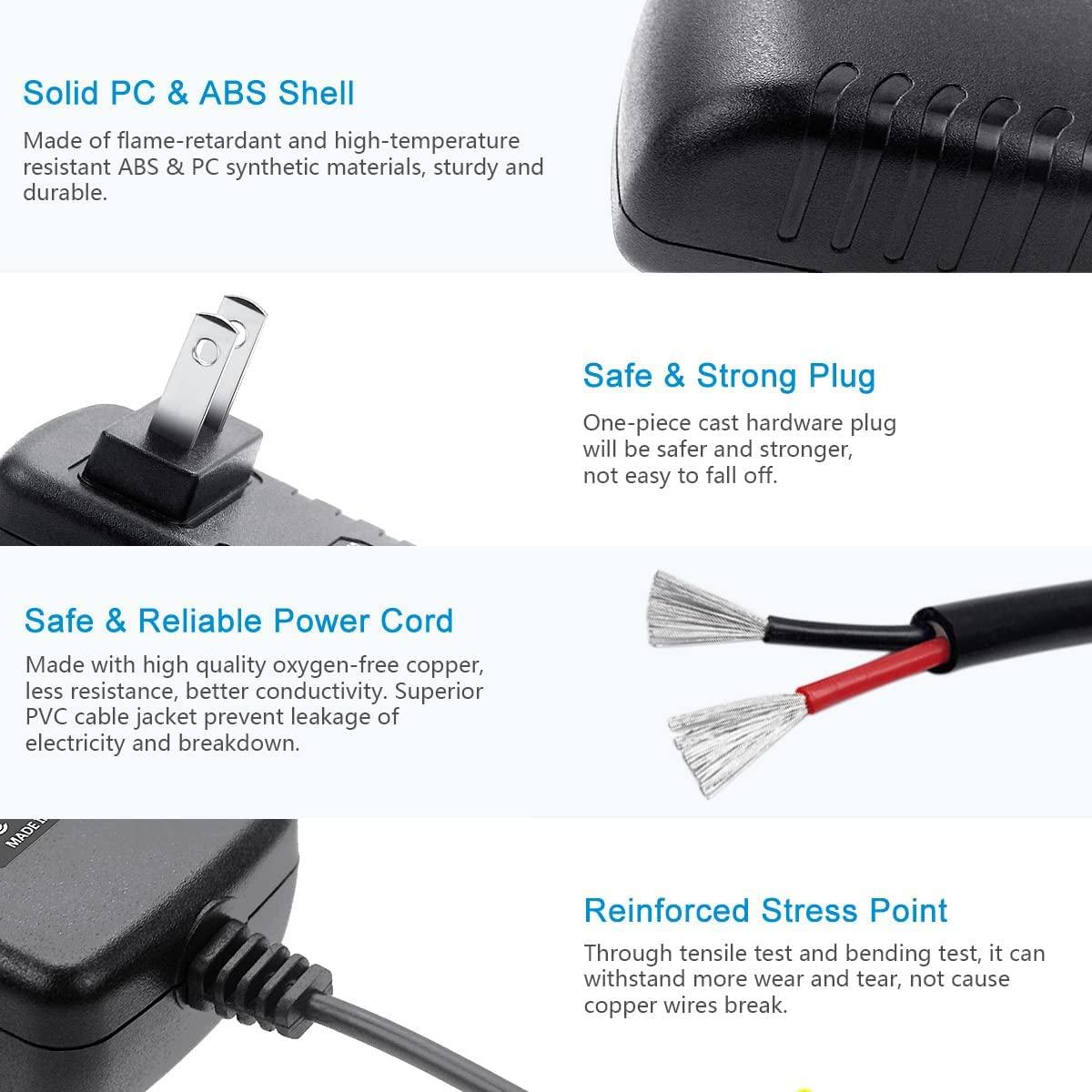 BestCH Beatch AC DC Adapter for Sound Oasis S-550-05 S-550-05-01 S-550-05-03 S-550-05-04 S-550-05-05 Sleep Sound Therapy System Power Supply Cord