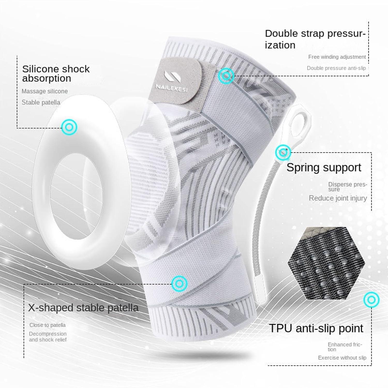HEYDEZHI HEYDEZHI We Relieve Knee Sleeve Bone on Bone, Werelieve Knee Sleeve Bone on Bone, Griqos Knee Braces for Knee Pain, Reliefly Knee Brace, Compression Knee Sleeves with Patella Gel Pad