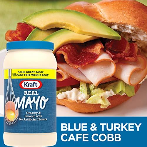 Kraft Kraft Real Mayo Creamy & Smooth Mayonnaise - Classic Spreadable Condiment for Sandwiches, Salads and Dips, Made with Cage-Free Eggs, For a Keto and Low Carb Lifestyle, 48 fl oz Jar