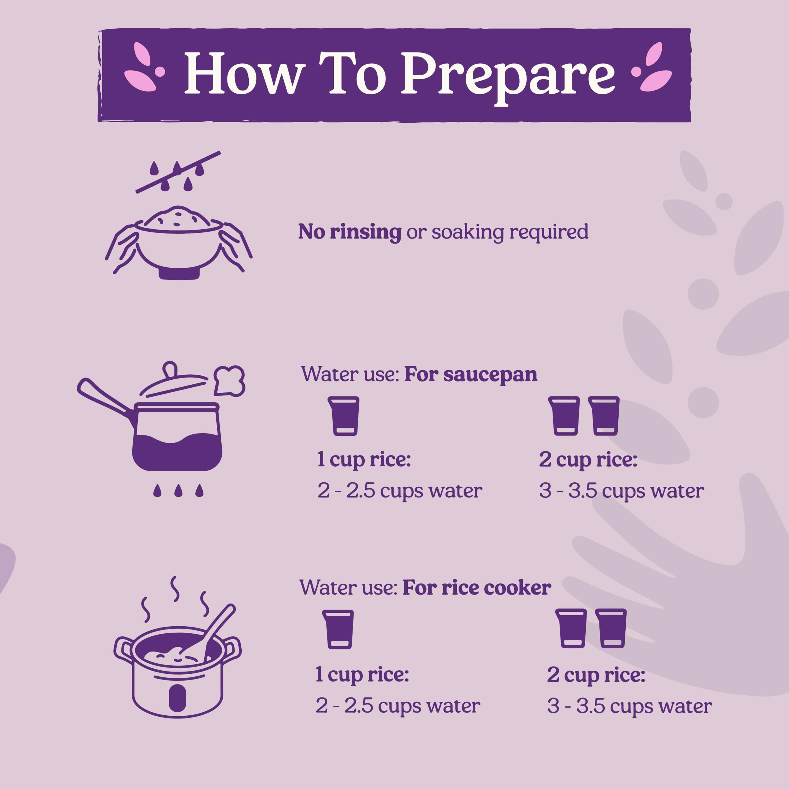 Jasberry Jasberry - Organic Superfood Rice, Soft & Aromatic Whole Grain Purple Rice, High in Antioxidants, Non-GMO, Gluten-free, Easy to cook, Versatile USDA Certified Organic, Vegan (15 Oz Resealable Zip Bag)