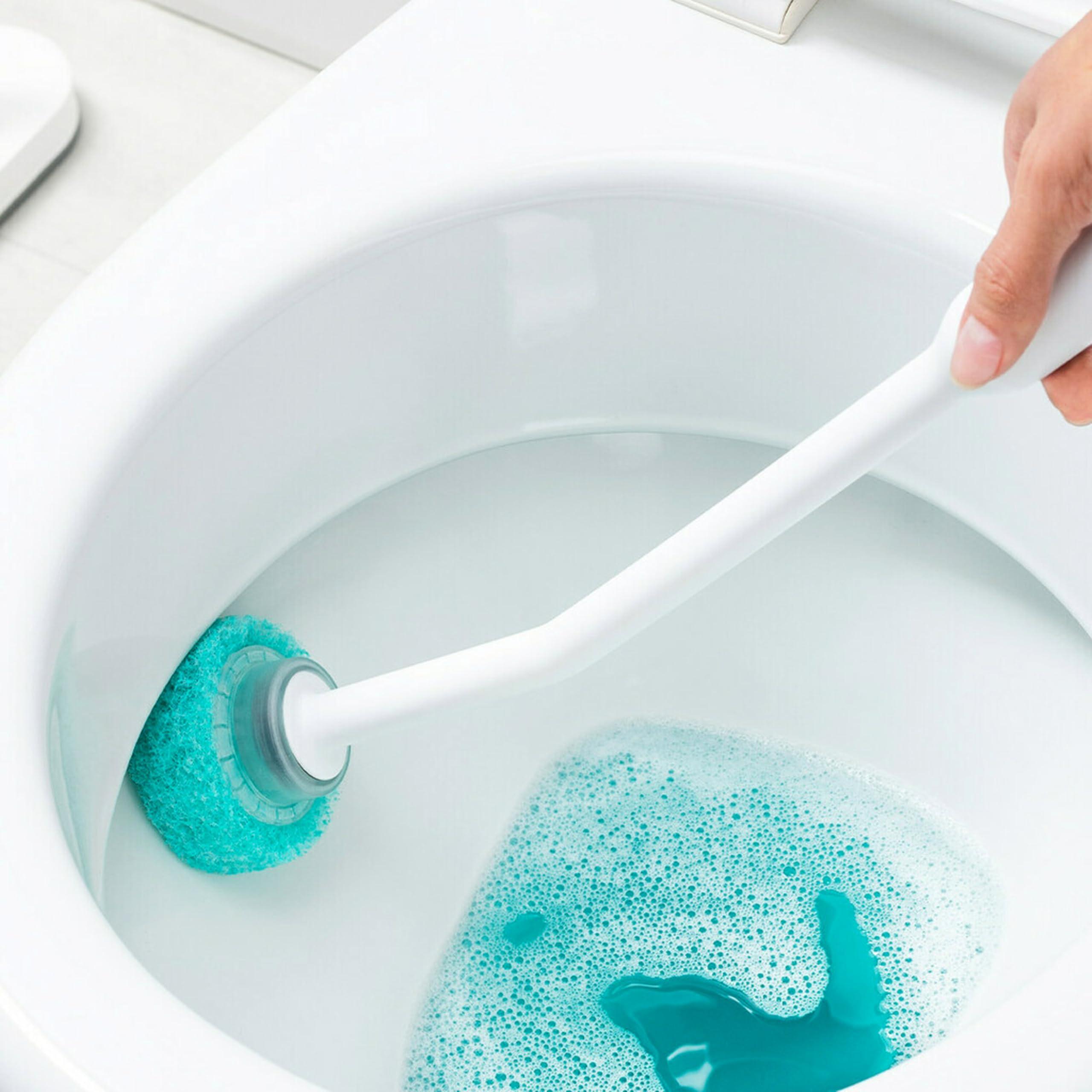 Scotch-Brite Scotch-Brite Power Scour Toilet Cleaning System, Toilet Bowl Cleaner with Disposable Scrub Pad Tablets, Includes 1 Wand, Stand and 5 Scrubbing Pad Refills